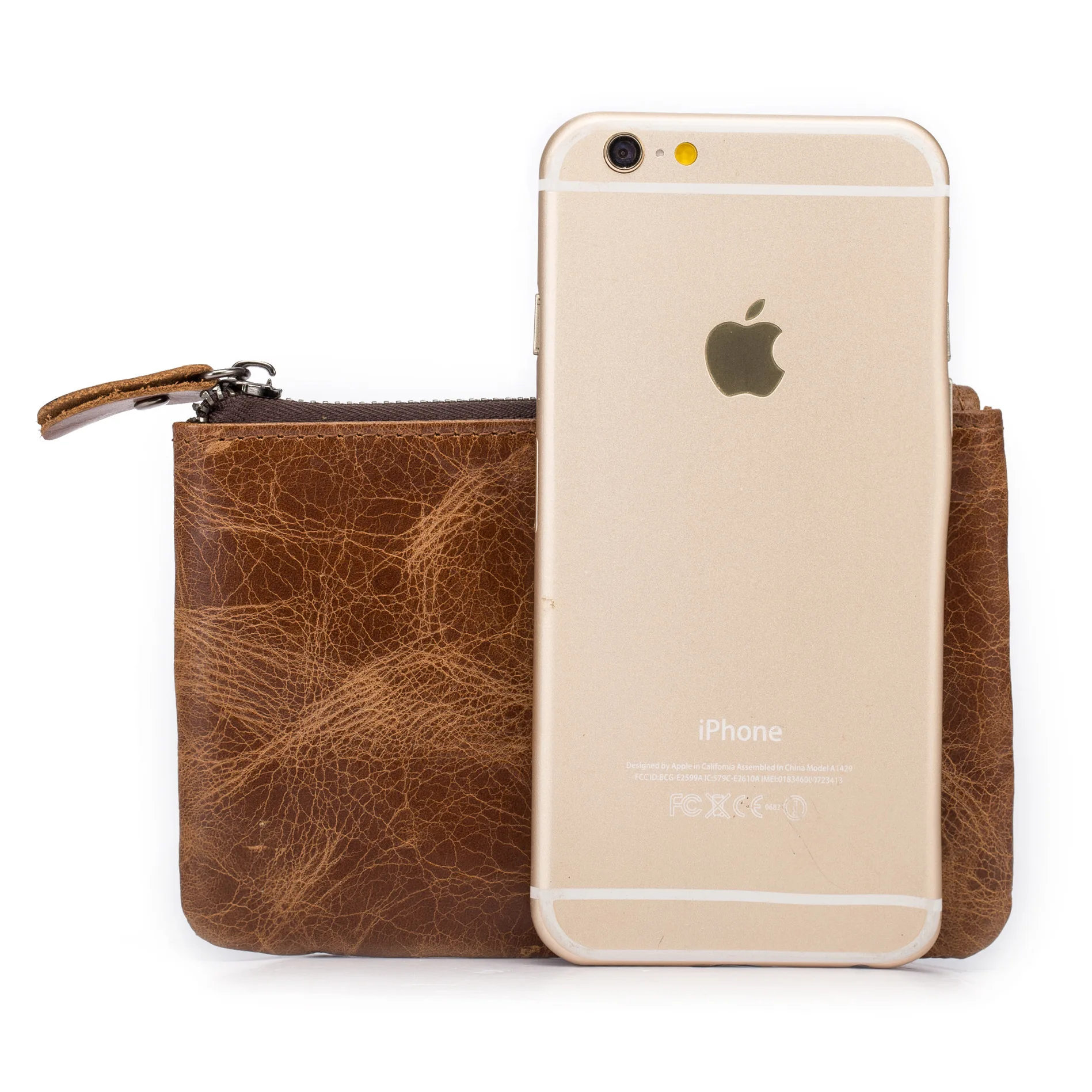 Men wallets genuine leather cowhide crazy horse key bag mini coin zipper small card wallet 1015 | Багаж и сумки