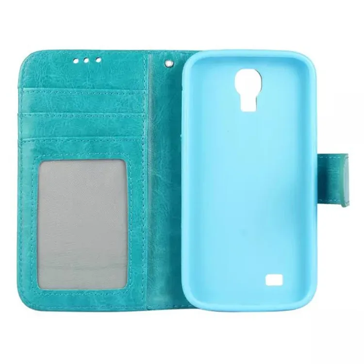 Retro Style Crazy Horse Texture Leather Flip Case Wallet Smart Stand Cover For Samsung Galaxy S4 S IV i9500 Ultra Phone Bags |