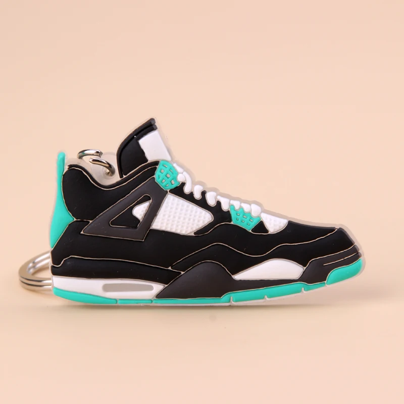 Picture Color04 Брелок Новые экзотические мини Jordan 4 Ретро обуви ключевая цепь Для мужчин и Для женщин детские подарочные брелки на баскетбольных кроссовок ключ держатель Porte Clef - Цвет: Picture Color04