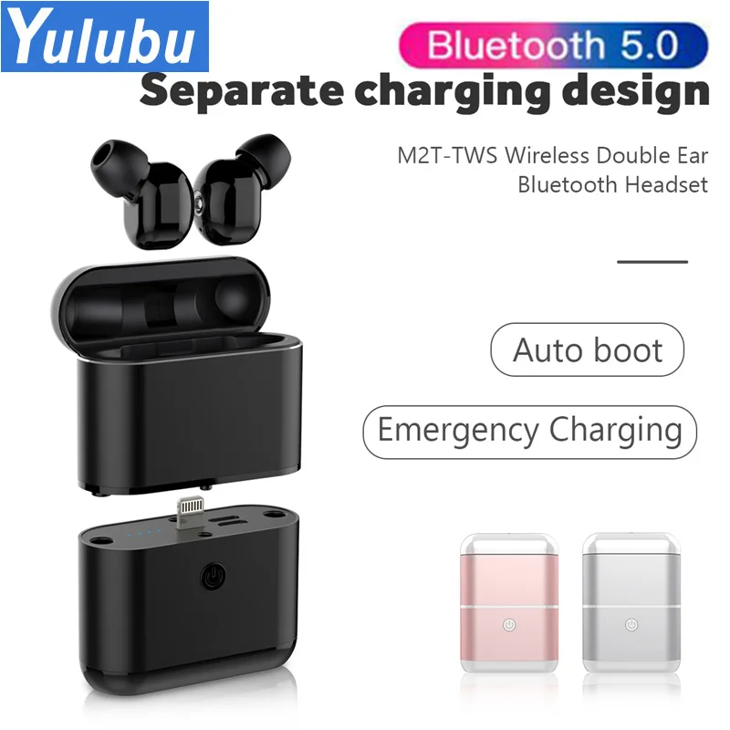 YULUBU M2T TWS 5 0 Bluetooth наушники Мини Стереонаушники с микрофоном Беспроводные для Xiaomi