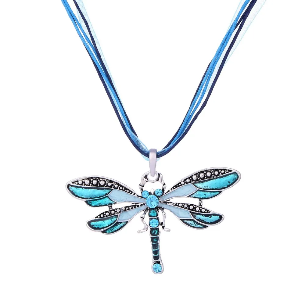 Женское ожерелье с подвеской в виде стрекозы|necklace rhinestone|necklace steelnecklace trendy |