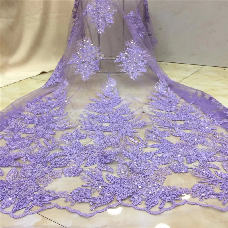 

Cassiel 2019 High Quality African Lace Fabrics French Net Embroidery Sequins Tulle Lace Fabric For Nigerian Wedding Dress