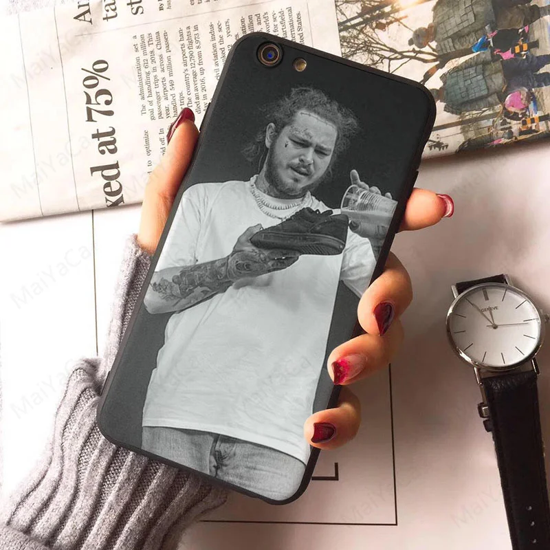 Laumans для iPhone 6plus coque Post Malone уникальный Дизайн высокое качество чехол телефона Apple X 8