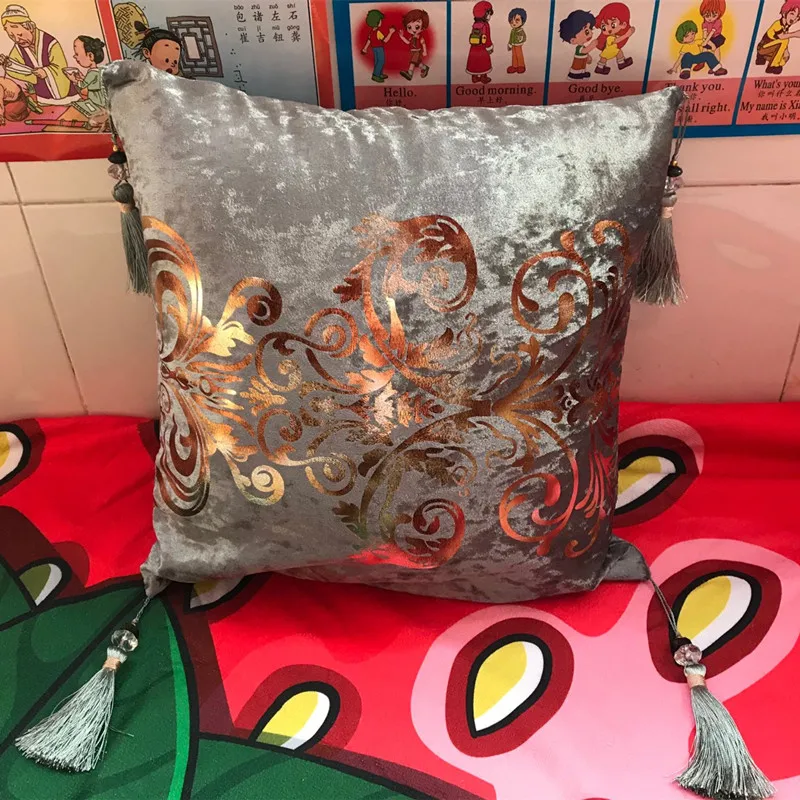 Чехол для подушки в европейском стиле с геометрическим рисунком искусственные