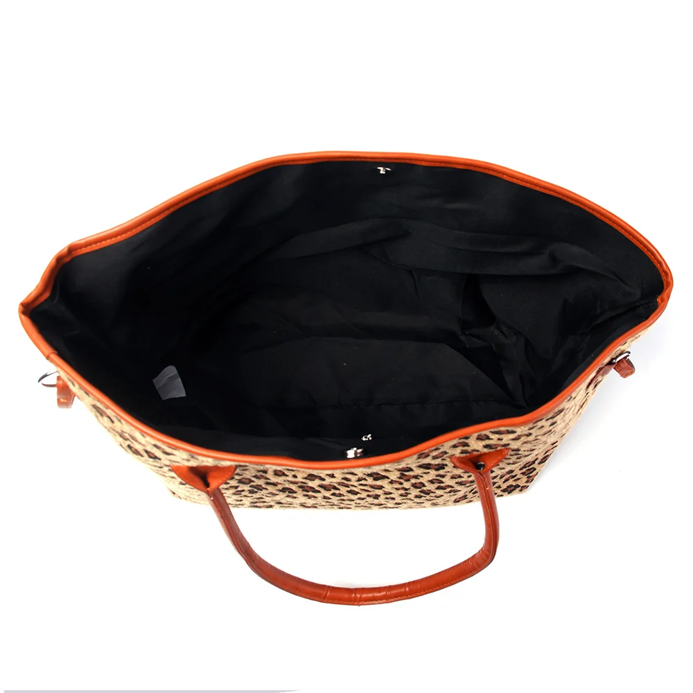 Короткий мех Материал Leopard сумка Cheetah женские сумки с ПУ ручка DOM369 | Багаж и