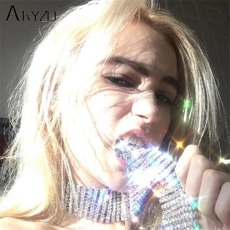 AKYZO, Роскошные Яркие Стразы, инкрустированные женские пояса, модные женские свадебные широкие поясные цепные ремни со стразами