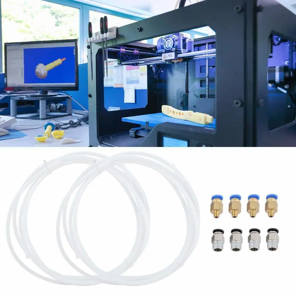 Аксессуары для 3D-принтеров 2 PTFE трубка + 4 PC4-M6 БЫСТРОРАЗЪЕМНАЯ PC4-M10 прямая