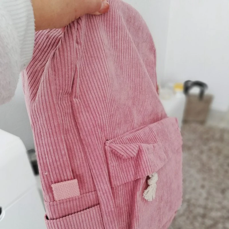 FGGS-рюкзаки Женский вельветовый рюкзак мягкая задняя Сумка модная ручка школьная