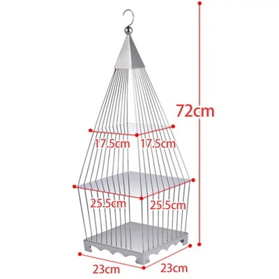 silver 3layer Европейская птичья клетка буфет дисплей десертный стол украшение торт закуски полка из нержавеющей стали холодная еда чай брейк настольная подставка - Цвет: silver 3layer