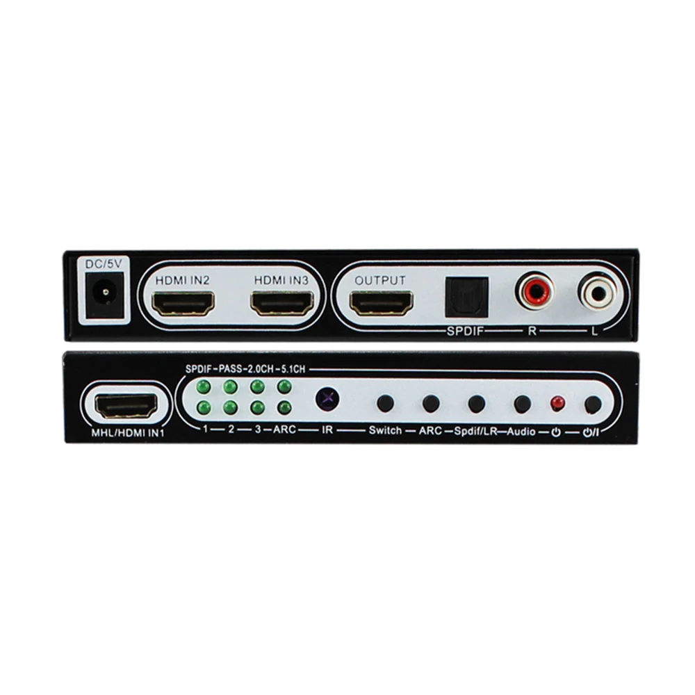 HDMI коммутатор с аудио разъединением 3X1 три в одном выреза один сплиттер HD 4K Аудио