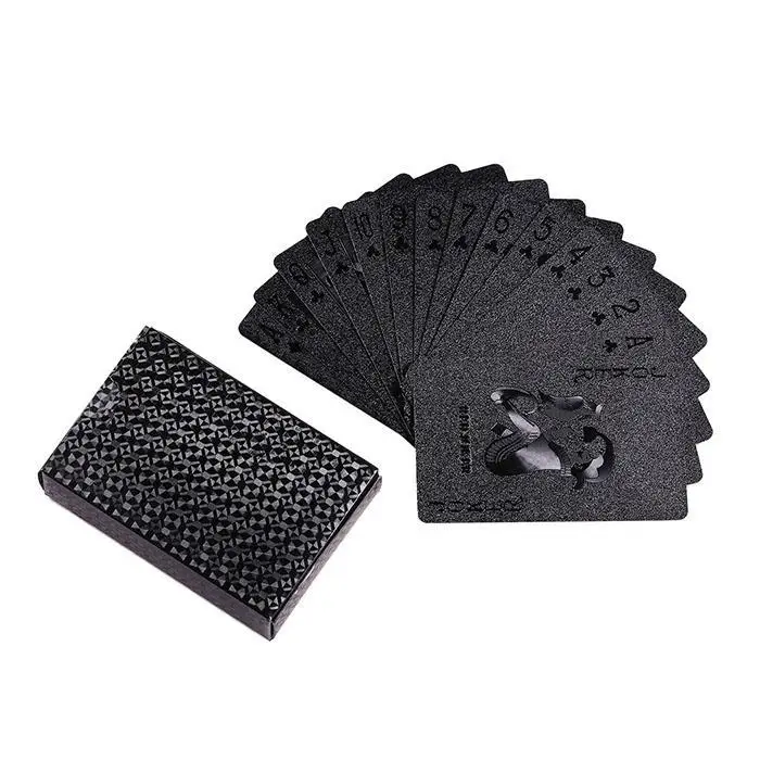 Золотые игральные карты игра Роскошная золотая фольга покер набор сетка