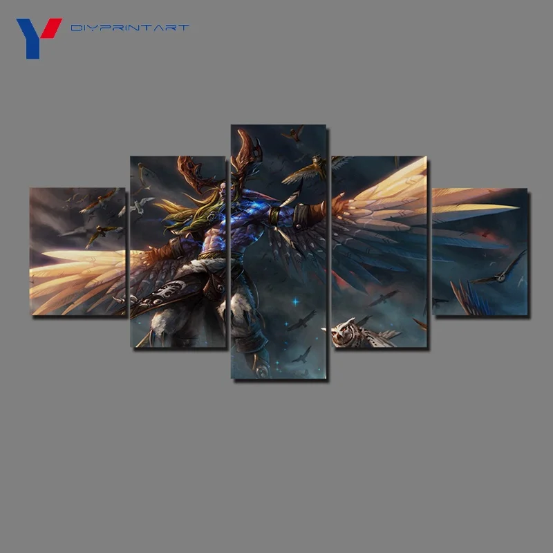 Картина malfuron Stormrage Wow 5 панелей Настенная картина для гостиной украшение дома