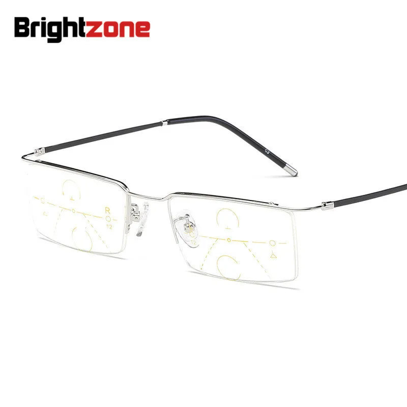 Brightzone полурамка для чтения многофокальные очки мужские прогрессивные лупы
