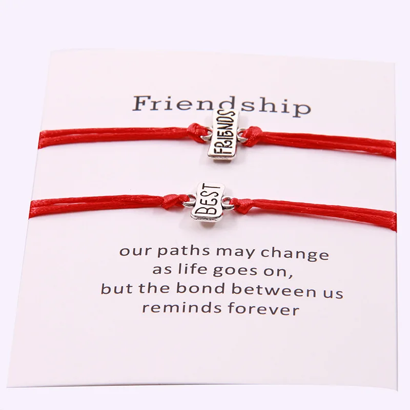 

2PCS/Set Exquesite Couples Graceful Lucky Wings Best Friends 8 Shaped Lovers Together Forever Love Red Rope Bracelets Adjustable