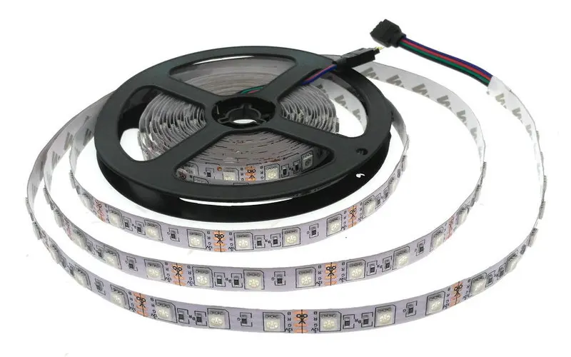 Светодиодная лента 5050 RGB, 12 В, гибкая, для украшения дома, освещение SMD 5050, водонепроницаемая светодиодная лента RGB/белый/теплый белый/синий/зеленый/красный
