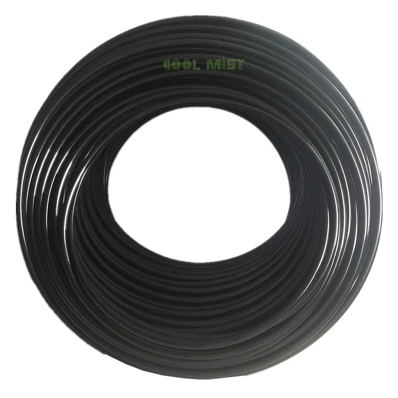 S092 100M/roll 1/4'' 6.35mm black white PE tube PVC hose food grade material for misting kits irrigation system