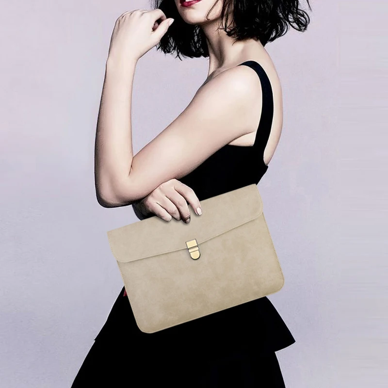 Новинка 2019 Тонкая матовая сумка из искусственной кожи для ноутбука 14 Macbook Pro 13 15