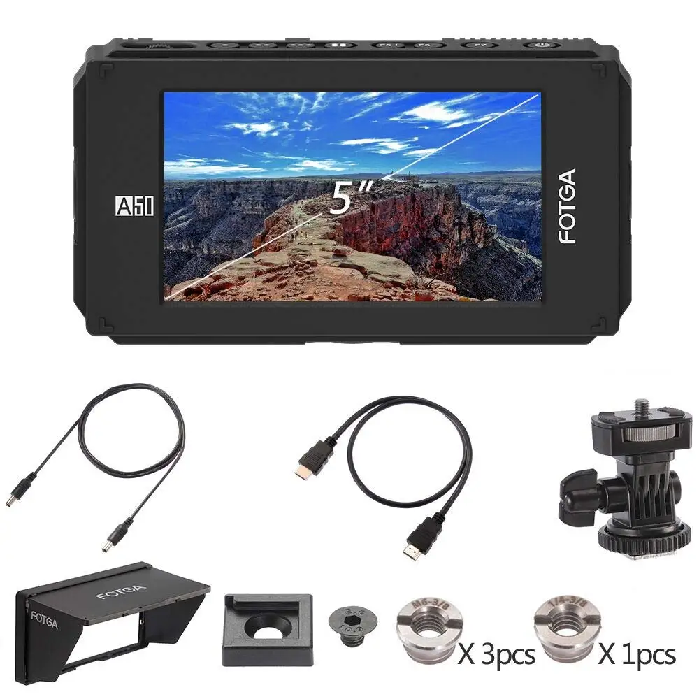 Накамерный видеомонитор FOTGA DP500IIIS A50T 5 &quotFHD с сенсорным экраном 1920x1080 HDMI совместим