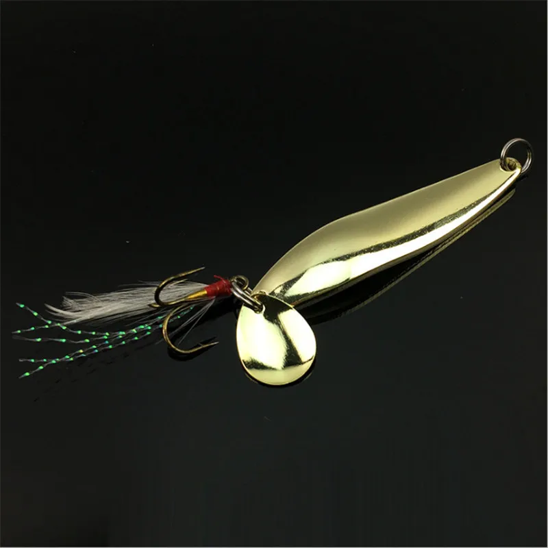 FISHINAPOT 1 шт. металлическая Золотая фотосессия/7 г/10 г/13 г ложка с блестками
