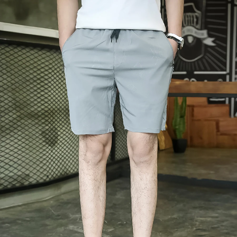 Качественные короткие мужские повседневные Черные Облегающие мешковатые летние