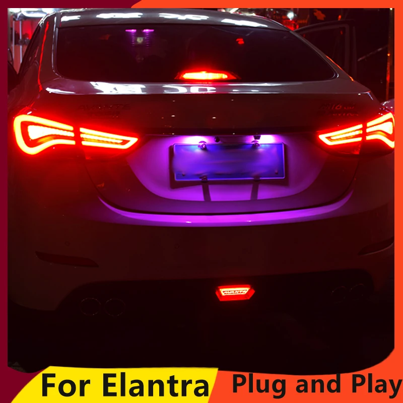 KOWELL автомобильный Стайлинг для hyundai Elantra задний светильник s 2010- Tuscon светодиодный Elantra задний светильник DRL+ тормоз+ Парк+ сигнал