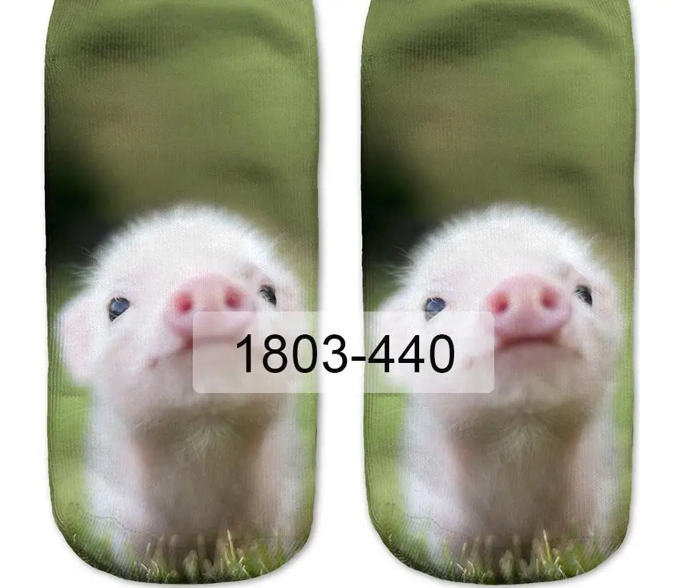 Носки женские короткие с рисунком животных 10 пар/упаковка|Носки-следки| |