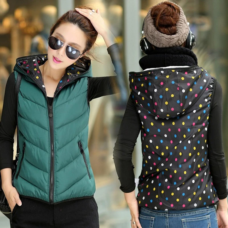 Женский жилет с капюшоном теплое пальто весна-осень-зима 2018 тонкие куртки