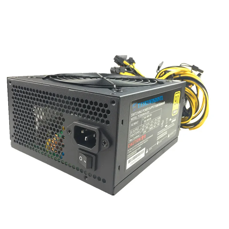 2000 Вт 220 В Импульсный блок питания для asic antminer Ethereum S9 S7 L3 Rig майнинга компьютера