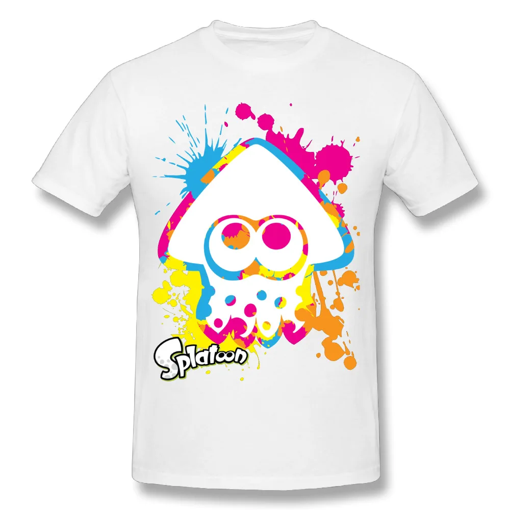 Splatoon футболка человек Новое поступление Классические игровые футболки Модная уличная футболка с длинным рукавом Круглый воротник Camiseta - Цвет: Белый