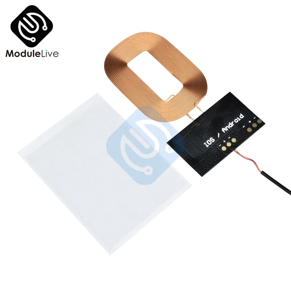 DIY Qi стандартная беспроводная зарядная катушка приемник Печатная плата модуля PCB DIY катушка для телефона для 5V 1A батарея быстрое зарядное устройство