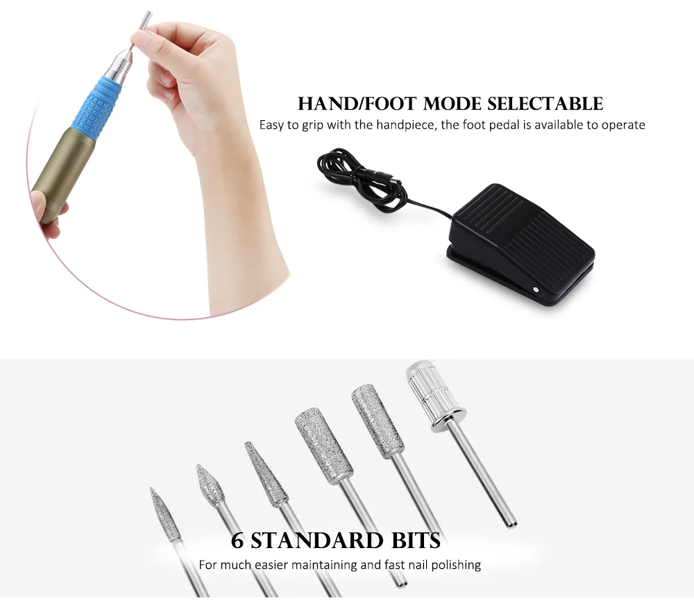 Инструменты для маникюра и педикюра электрические пилки полировщик шлифовка