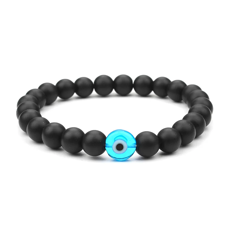 Lucky Eye разноцветный стеклянный камень сглаза черный натуральный бисера Йога