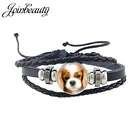 Модный Многослойный кожаный браслет JOINBEAUTY DG13 с животными, домашними животными, собаками