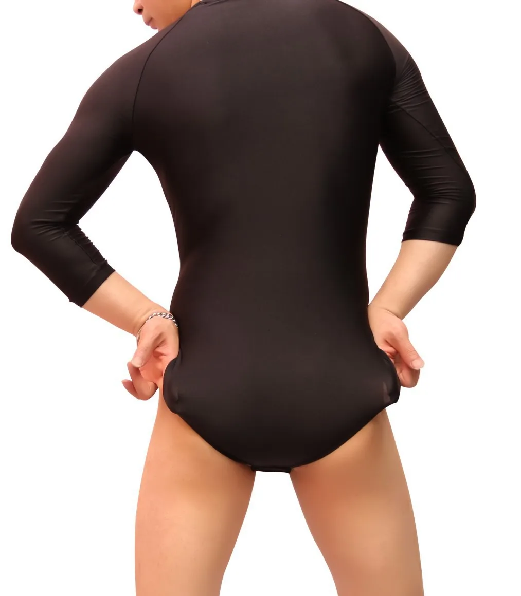 Мужской комбидресс для фитнеса с треугольным вырезом и семи манжетами|Мужские