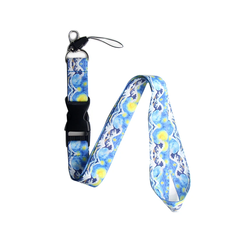 Van Gogh звездное небо Kanagawa волна брелок Lanyards бейдж Id держатель ID карта пропуск