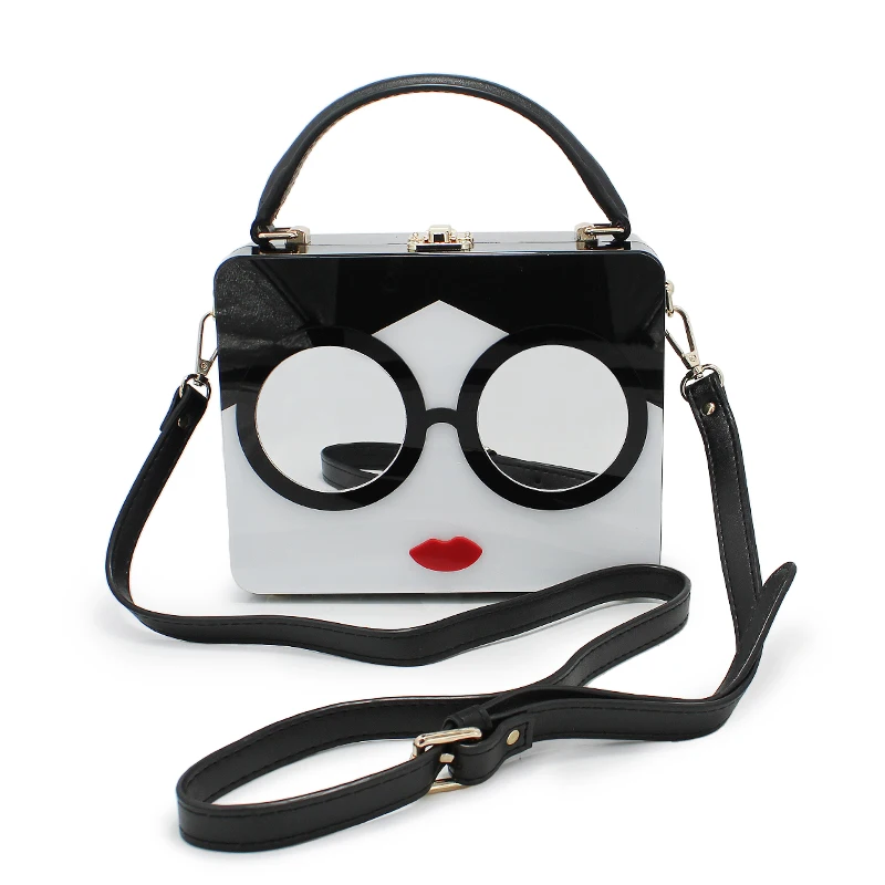 Большая Сумка-тоут пластиковая женская сумка клатч мультяшная на плечо жесткая