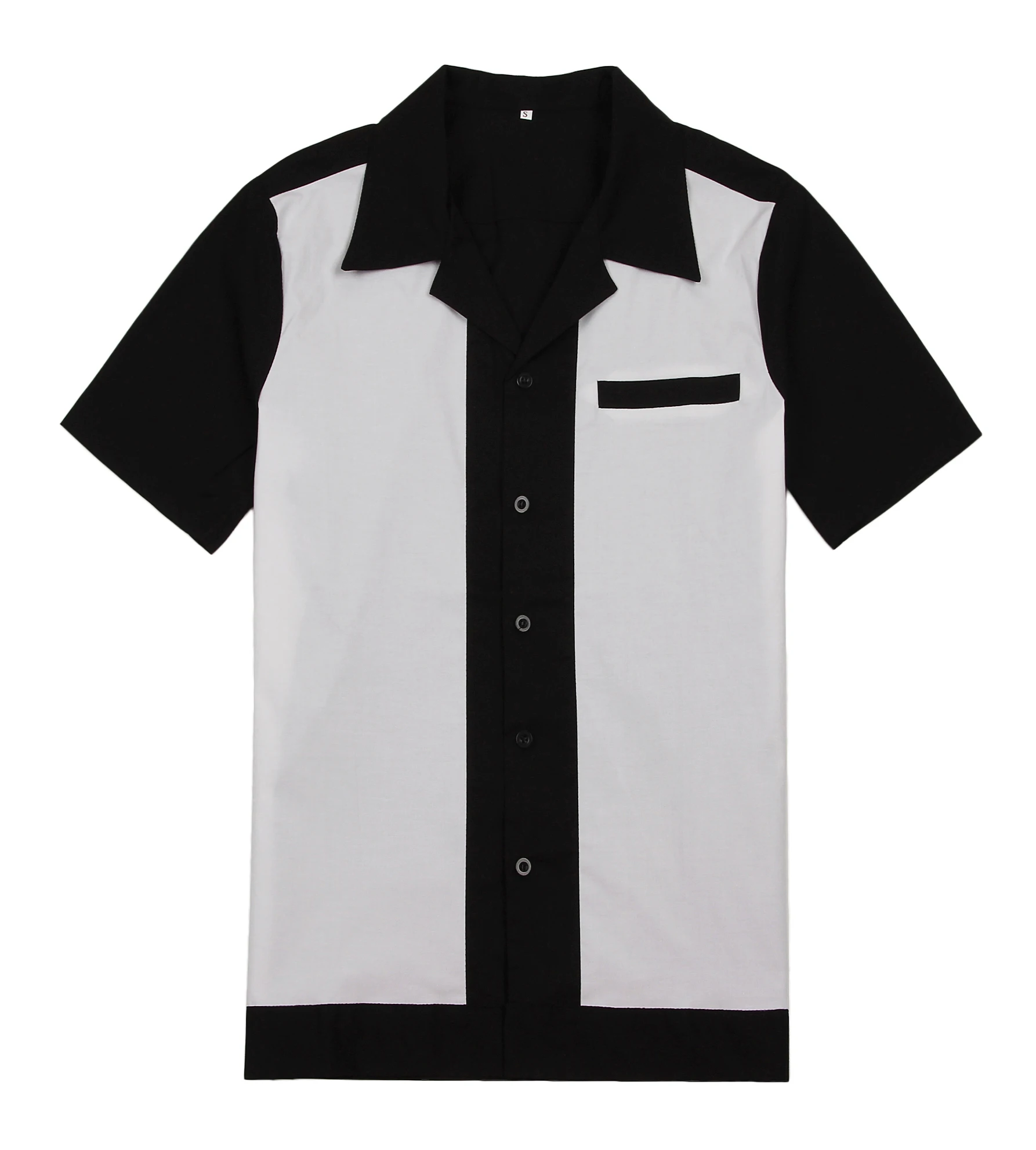 wholesale online mens casual hawaiian shirts short sleeves cotton vintage work shirt button up woven rockabilly | Мужская одежда