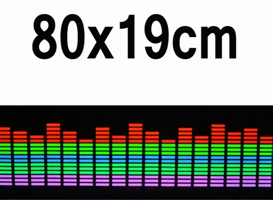 Автомобильный музыкальный ритм эквалайзера 90*25 см 5 цветов эквалайзер на лобовое