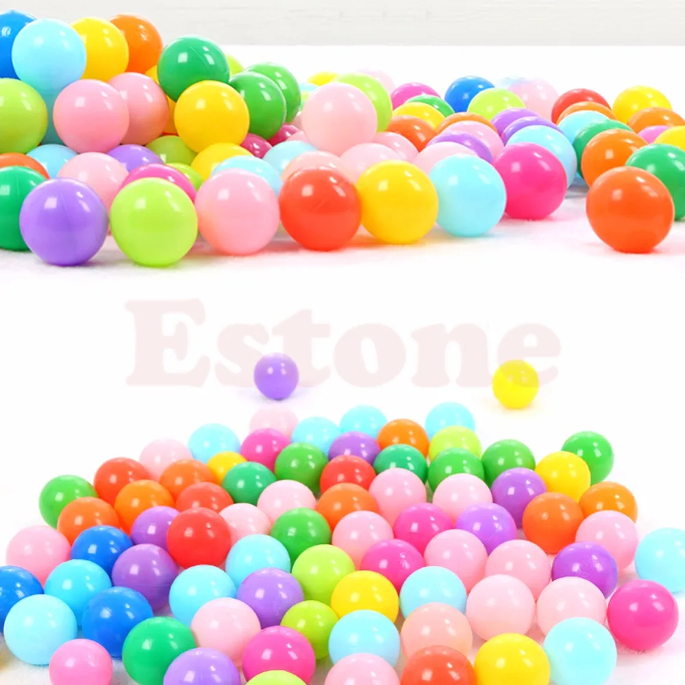 100 шт./лот экологически чистый мягкий пластиковый Океанский шар красочный