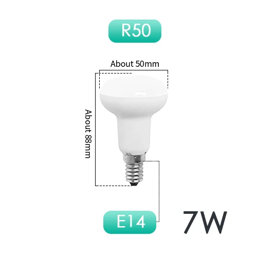 R50 7W E14 R39 R50 R63 R80 диммируемая E27 E14 Светодиодная лампа Bombillas лампа cfl светодиодные лампы-ампулы светильник Лампада экономия 3 Вт 5 Вт 9 Вт энергии 220 В 110 В - Испускаемый цвет: R50 7W E14