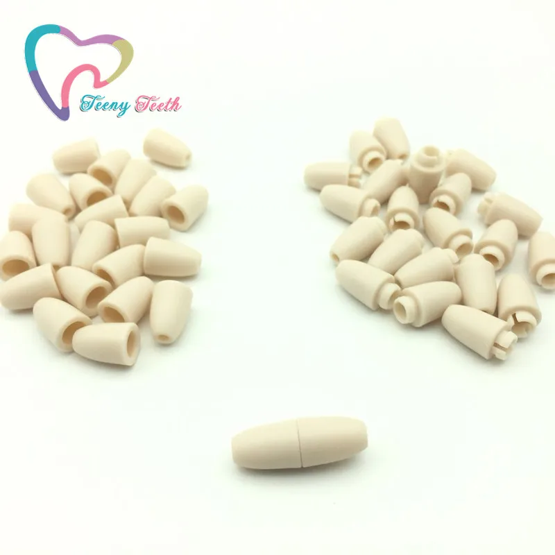 Teeny teeth 40 шт. DIY ожерелье пластиковые Отрывные застежки пластиковое закрытие отрываются безопасные застежки для силиконового ювелирного ожерелья - Цвет: Navajo White
