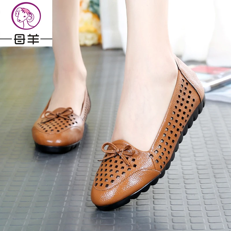 Для женщин сандалии женская обувь Обувь из натуральной кожи на плоской подошве