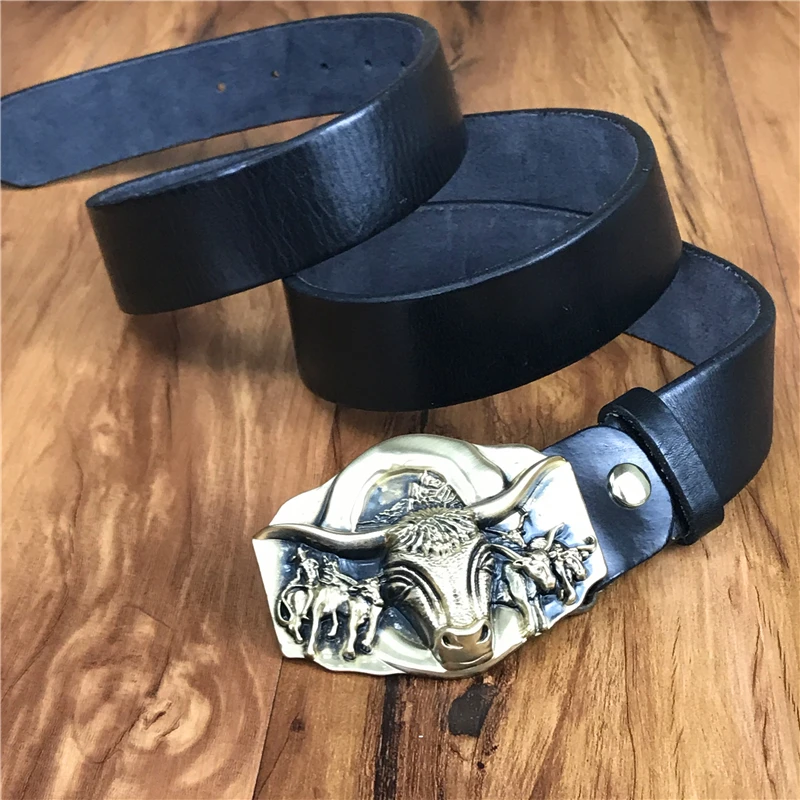 Ремень быка с пряжкой толстый кожаный ремень мужские джинсы Ceinture Homme Riem мужской ремень Riem дизайнерские ремни мужские высокого качества MBT0557