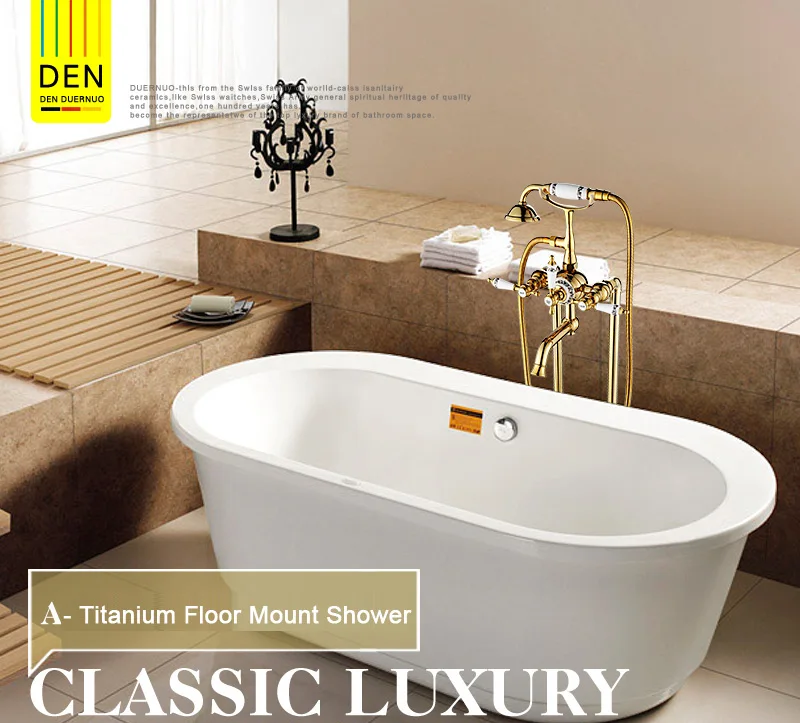 Роскошный современный отдельно стоящий наполнитель для ванной с двойным крестом