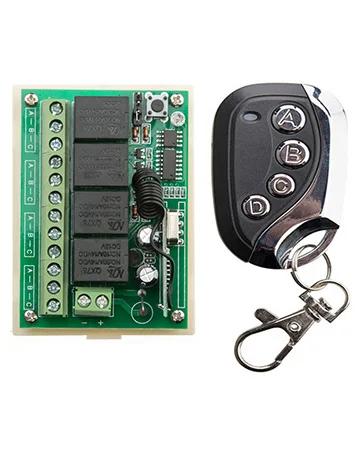 DC 12 V 10A 4CH RF беспроводной Реле пульт дистанционного управления Переключатель 433