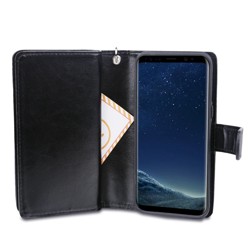 Для Samsung Galaxy S8 случае 9 карт отверстие кожаный чехол для плюс съемная Filp сумка