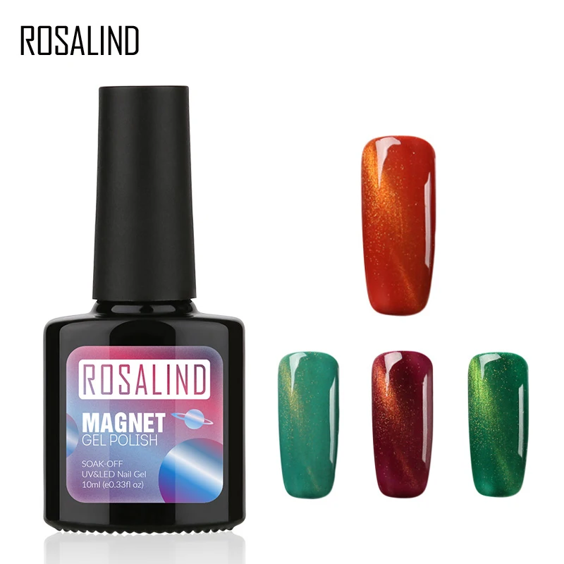 ROSALIND гель 1 S P + черная бутылка 10 мл кошачьи глаза магнит C01 30 лак для ногтей верхняя