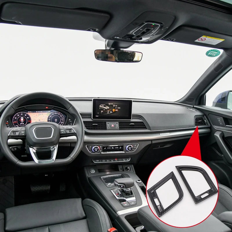 Для Audi Q5 FY 2018 ABS аксессуары для интерьера лицевая сторона Кондиционер Vent накладка