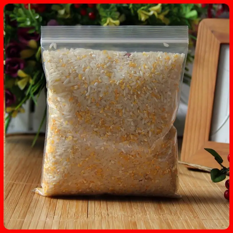 

Almacenamiento Comida 100pcs 14x16cm 200microns Thickness Plastic Transparent Bag , Zipper lock Clear Packaging Package Bags