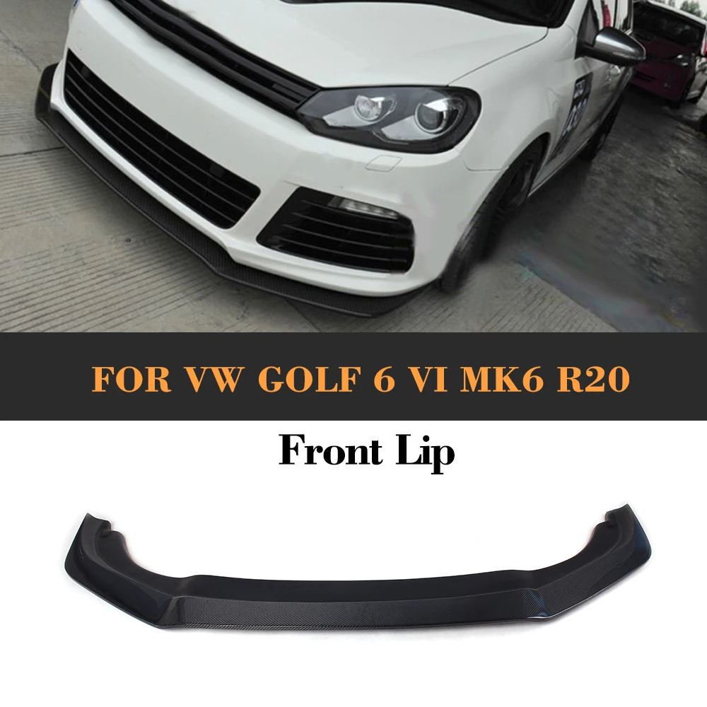 Автомобильный передний бампер из углеродного волокна для Volkswagen VW Golf 6 VI MK6 R20 R хэтчбек 2 двери 2012 2013 стайлинга автомобилей